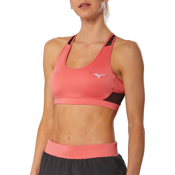 Biustonosz sportowy damski Alpha Bra Mizuno - coral