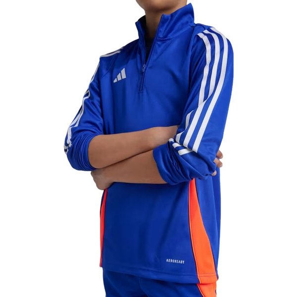 Bluza juniorska Tiro 24 Training Top Adidas - Lucid Blue/White/App Solar Red