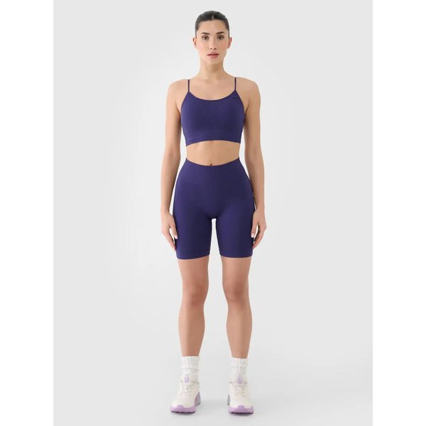 Legginsy, kolarki bezszwowe damskie TFSTF014 4F - ciemny granat