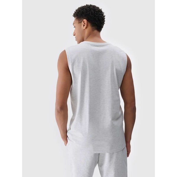 Bezrękawnik męski TSLEM125 4F - chłodny jasny szary melanż