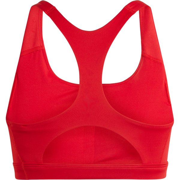 Biustonosz sportowy damski Adizero Essentials Run Medium Support Adidas - czerwony
