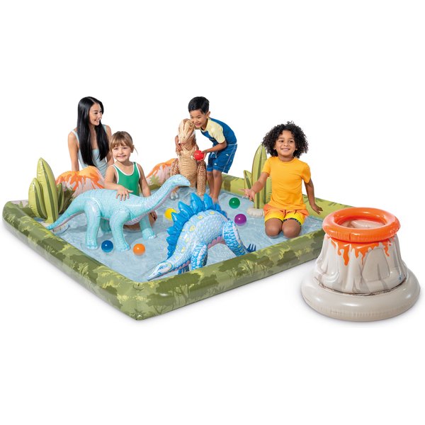 Basen, plac zabaw Park Jurajski 201x201x36cm Intex
