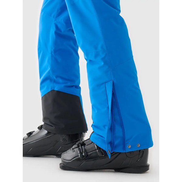 Spodnie narciarskie męskie na szelkach TFTRM0775 4F - niebieski