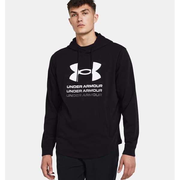 Bluza męska Rival Terry Graphic Hood Under Armour - Black/White