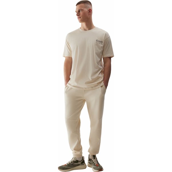 Koszulka męska 4FWSS24TTSHM1286 4F - beż