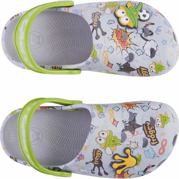 Chodaki Little Frog z przypinką Jr Coqui - green hero