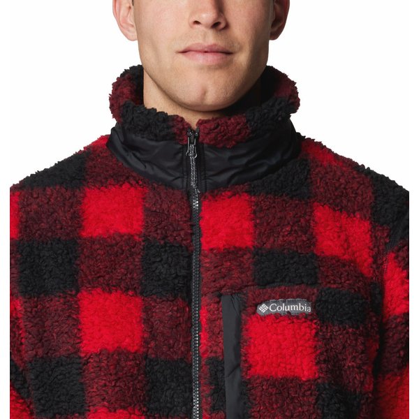 Polar męski Winter Pass Printed Fleece II Columbia - Mountain Red Check