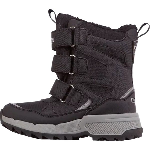 Buty, śniegowce Vipos Tex Jr Kappa - czarno-srebrne