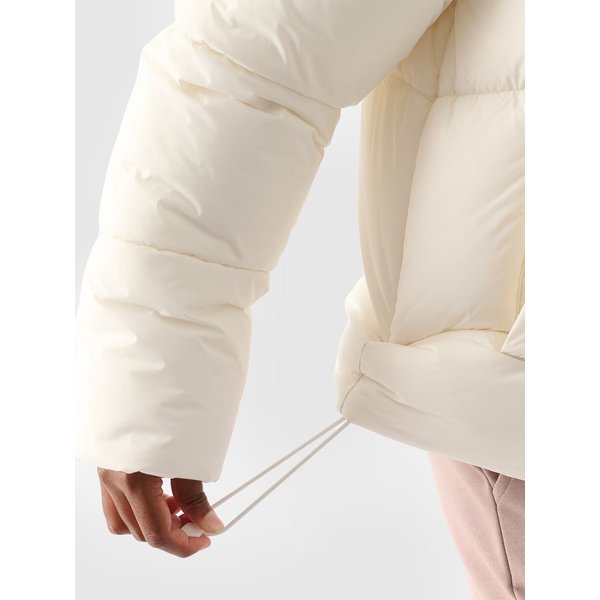 Kurtka puchowa dziewczęca TDJAF450 4F - biały