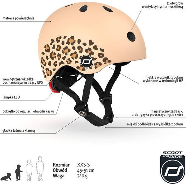 Kask juniorski 1-5 lat Scoot and Ride - wzór 2