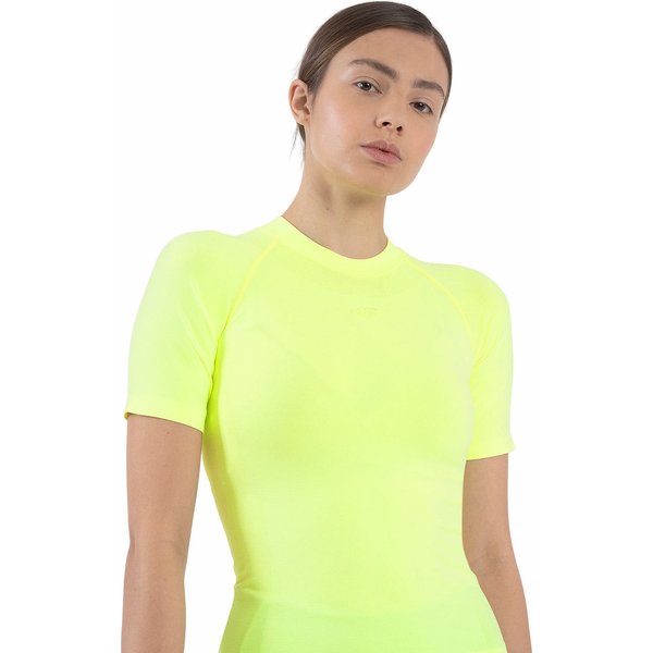 Koszulka damska 4FAW23TFTSF427 4F - limonkowy