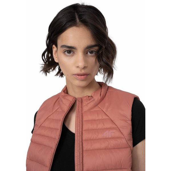 Kamizelka puchowa damska 4FSS23TDJAF091 4F - brąz