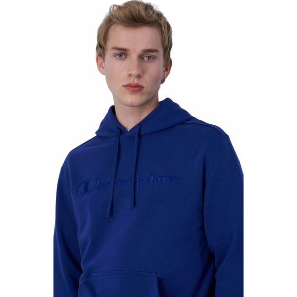 Bluza męska Tonal Script Logo French Terry Hoodie Legacy Champion - granatowa