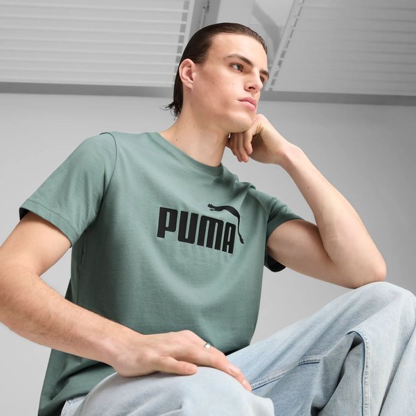 Koszulka męska Ess No.1 Logo Puma - Green Moon