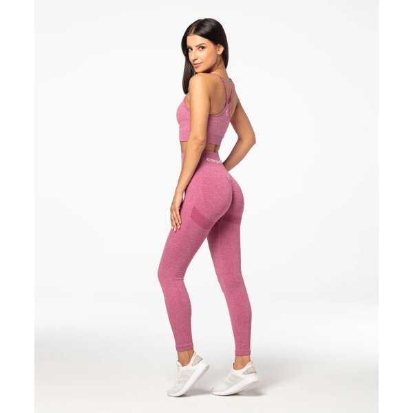 Legginsy bezszwowe damskie Allure Carpatree - Pink Melange