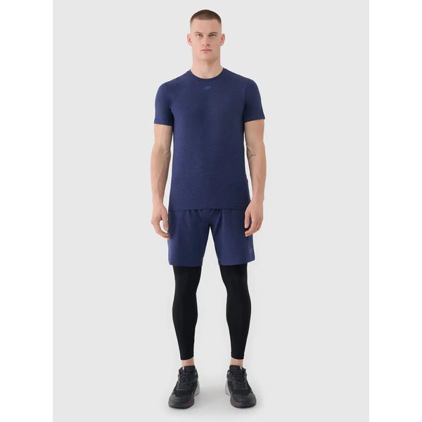 Koszulka męska TFTSM1344 4F - ciemny granat melanż