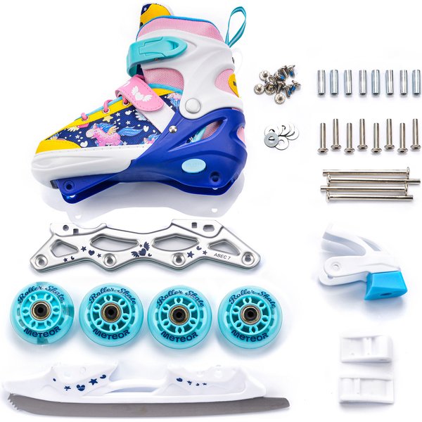 Rolki regulowane z wymienną płozą Unicorn 4w1 Meteor