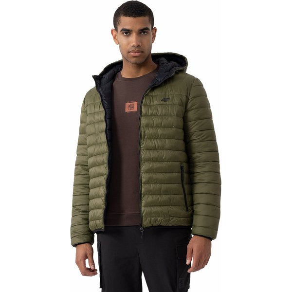 Kurtka puchowa dwustronna męska 4FAW23TDJAM242 4F - soczysta zieleń