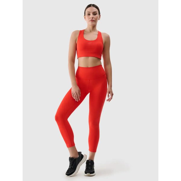 Legginsy damskie TFTIF308 4F - czerwony