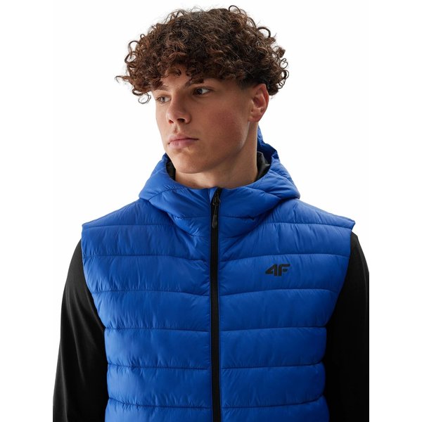 Kamizelka puchowa męska 4FWSS24TVJAM099 4F - kobalt