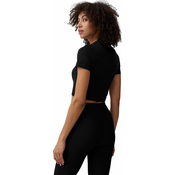 Koszulka, crop-top damski 4FSS23TTSHF345 4F - czarna