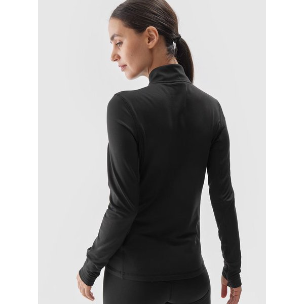 Bluza polarowa damska UBRUF079 4F - głęboka czerń