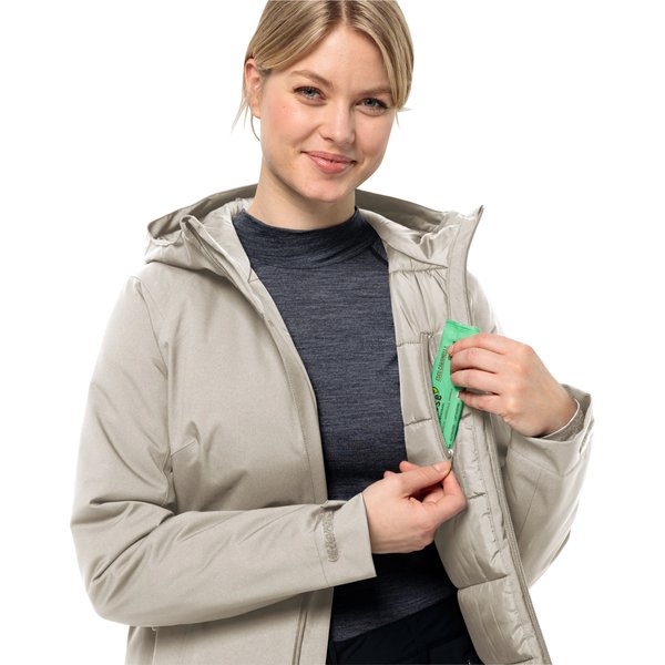 Kurtka puchowa damska, parka Stirnberg Jack Wolfskin - seal