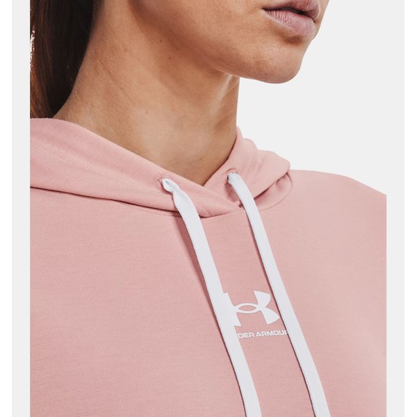 Bluza damska Rival Terry Hoodie Under Armour - różowy