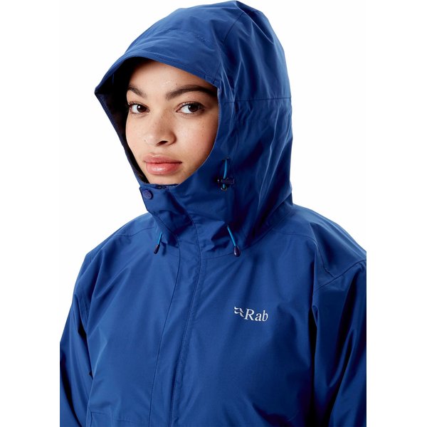 Kurtka damska Downpour Eco Rab - turkusowa