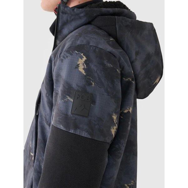 Kurtka snowboardowa męska TTJAM510 4F - multikolor allover