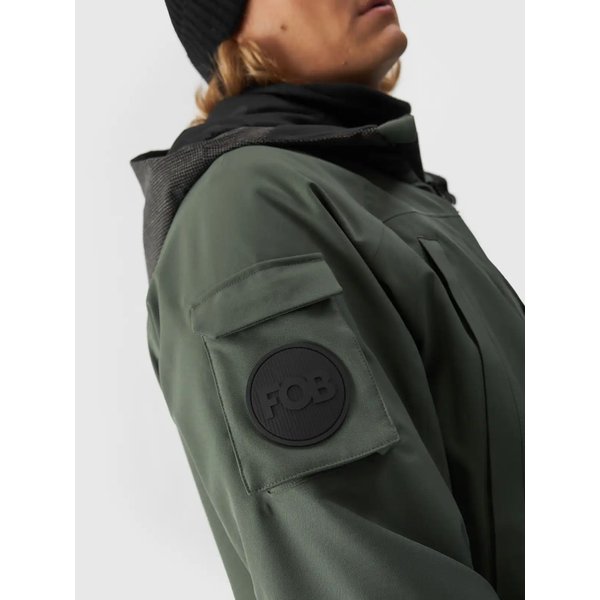 Kurtka snowboardowa męska TTJAM511 4F - khaki