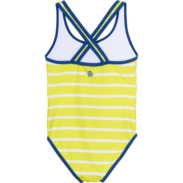 Strój kąpielowy dziewczęcy AOP Classic Color Kids - golden kiwi