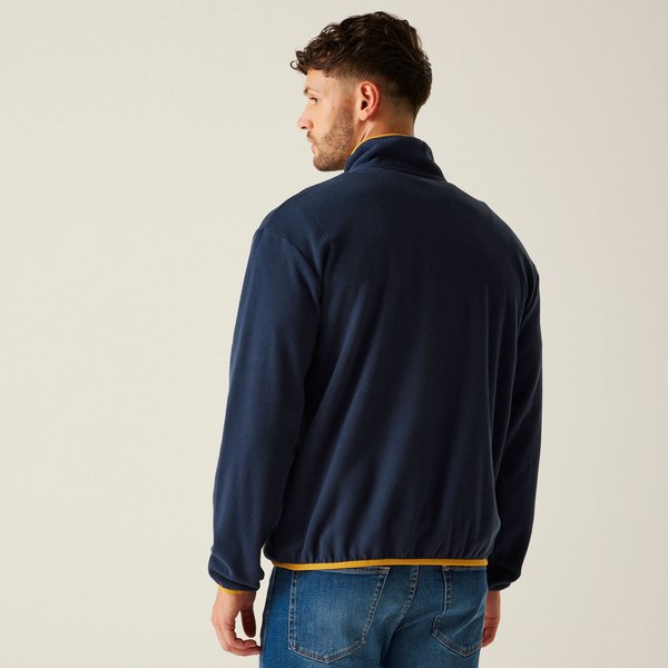 Polar męski Frankie Full Zip Fleece Regatta - Navy/Mustard