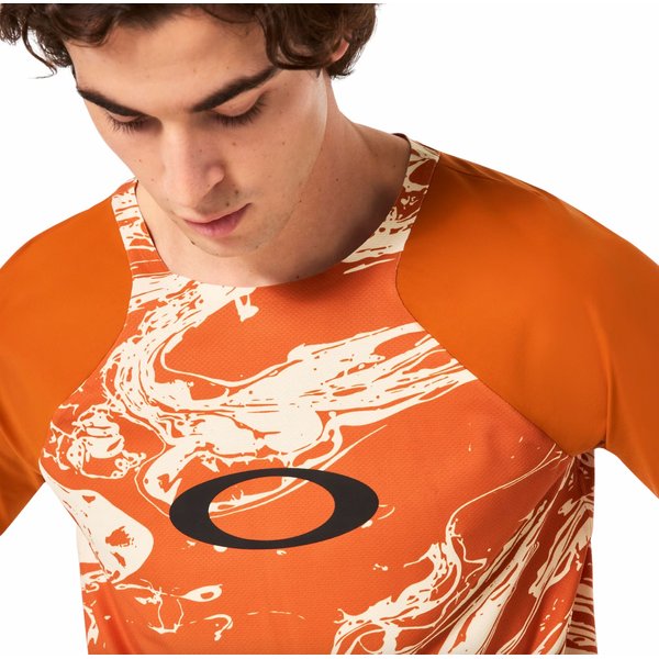 Longsleeve rowerowy męski Seeker Airline LS Oakley - Duality Swirl White/Brown