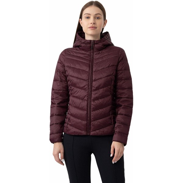 Kurtka zimowa damska 4FAW23TDJAF225 4F - ciemny fiolet