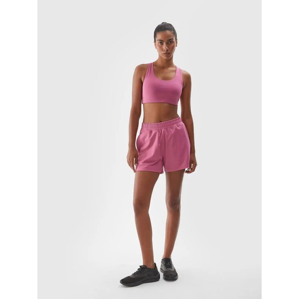 Biustonosz sportowy damski USBAF140 4F - ciemny róż