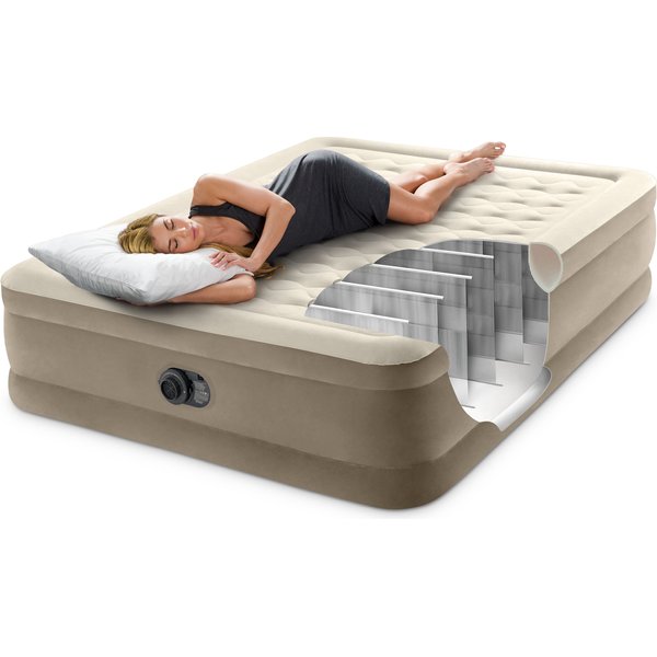 Materac 2-osobowy Ultra Plush Queen 152x203x46cm 220-240V Intex - 64428ND