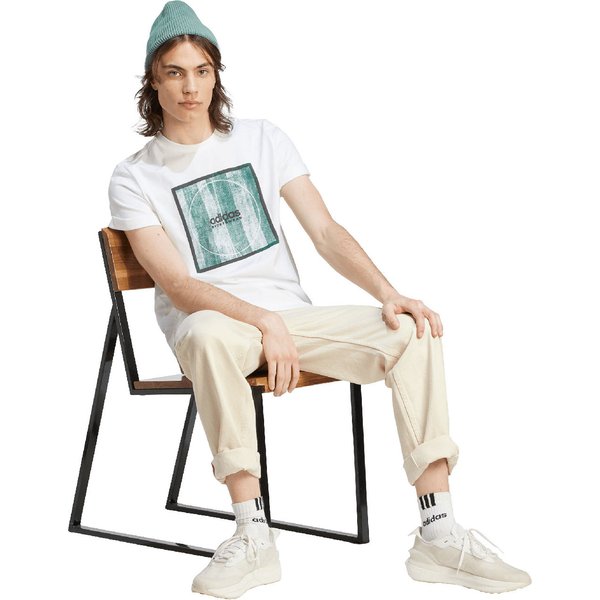 Koszulka męska Tiro Box Graphic Adidas - biała