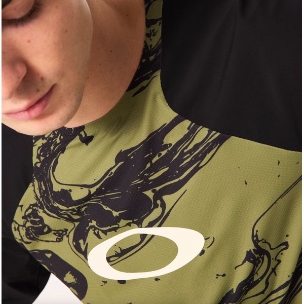 Longsleeve rowerowy męski Seeker Airline LS Oakley - Duality Swirl Green/Black