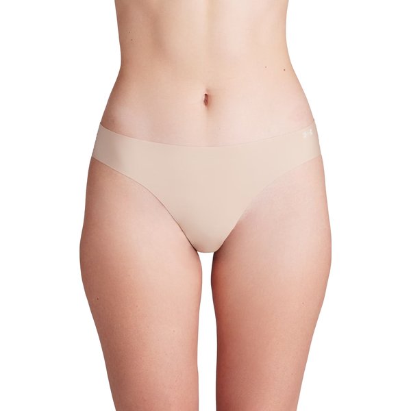 Stringi damskie Pure Stretch NS Thong 3 pary Under Armour - kremowe