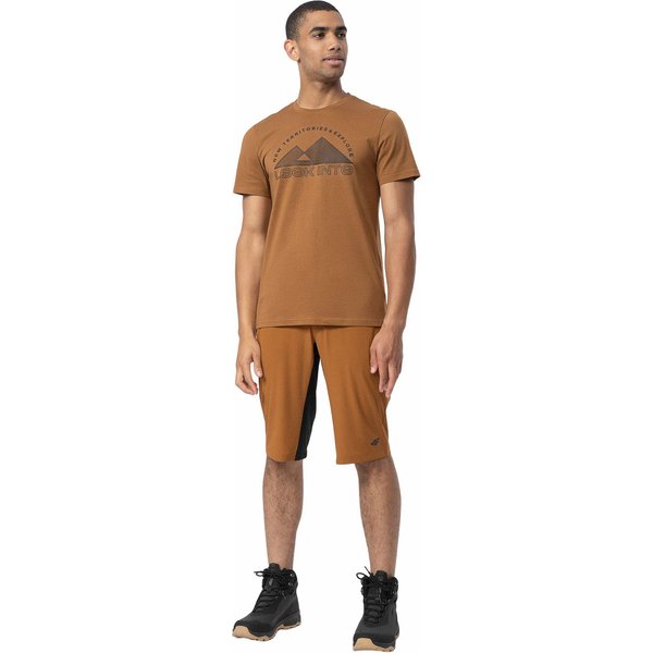 Spodenki trekkingowe męskie 4FSS23TFSHM132 4F - brązowe