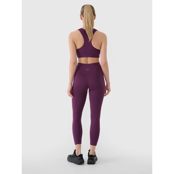 Biustonosz sportowy damski USBAF152 4F - ciemny fiolet