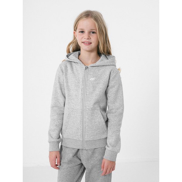 Bluza dziewczęca HJZ22 JBLD001 4F - szara