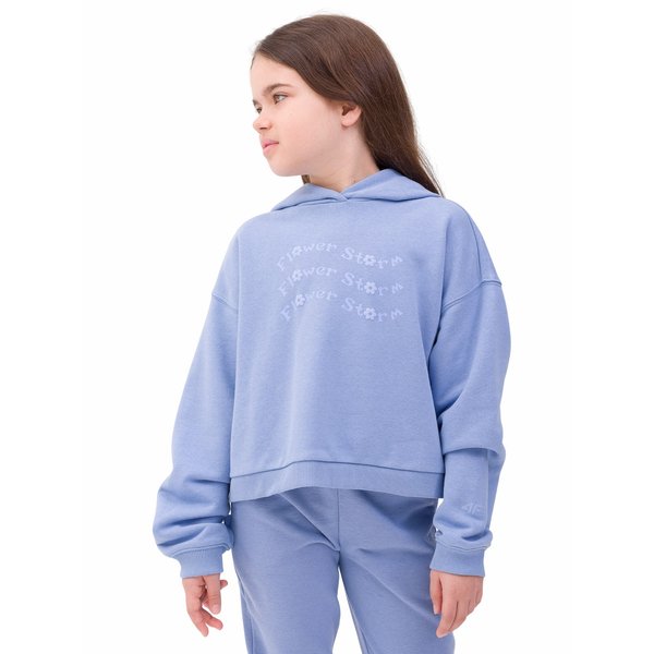 Bluza dziewczęca 4FJWSS24TSWSF0945 4F - denim
