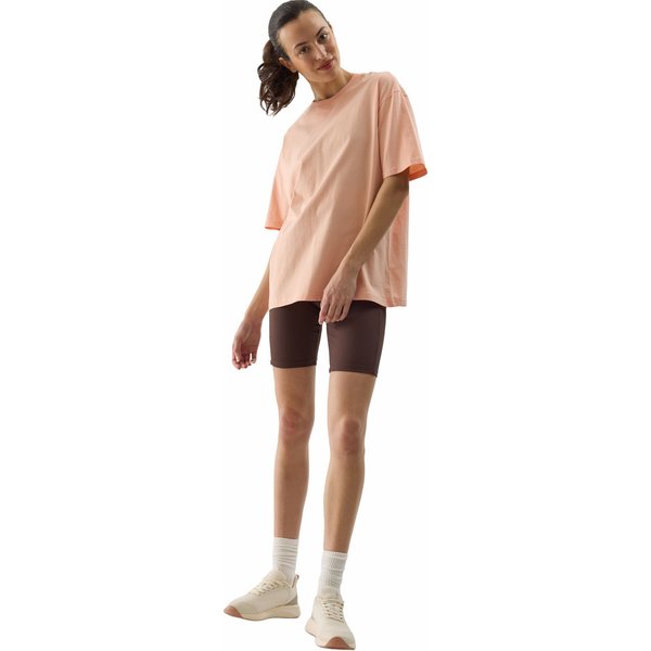 Koszulka damska 4FWSS24TTSHF1355 4F - pudrowy koral