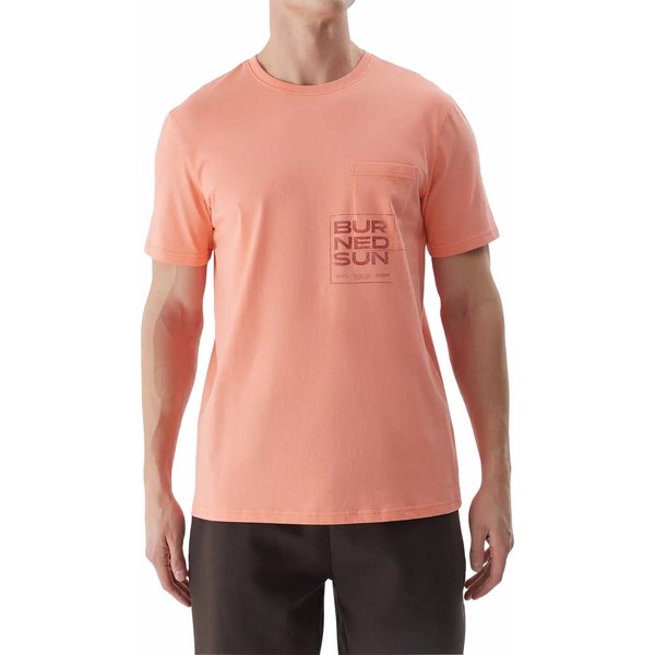 Koszulka męska 4FWSS24TTSHM1284 4F - łososiowy