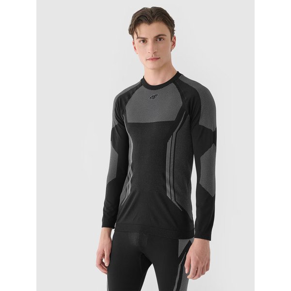 Longsleeve termoaktywny męski USEAM165 4F - głęboka czerń