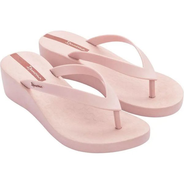 Klapki, japonki na koturnie Selfie Fem Ipanema - różowe