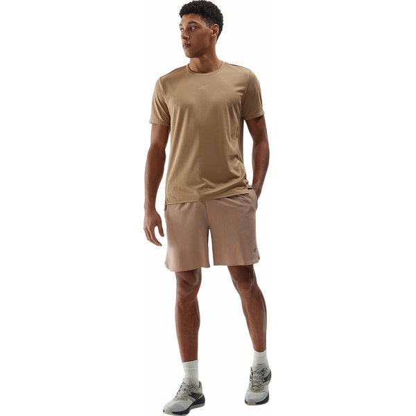Koszulka męska 4FWSS24TFTSM702 4F - beż