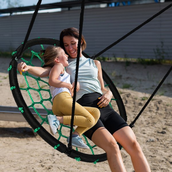 Huśtawka ogrodowa, bocianie gniazdo XXL Net Outtec - black/green